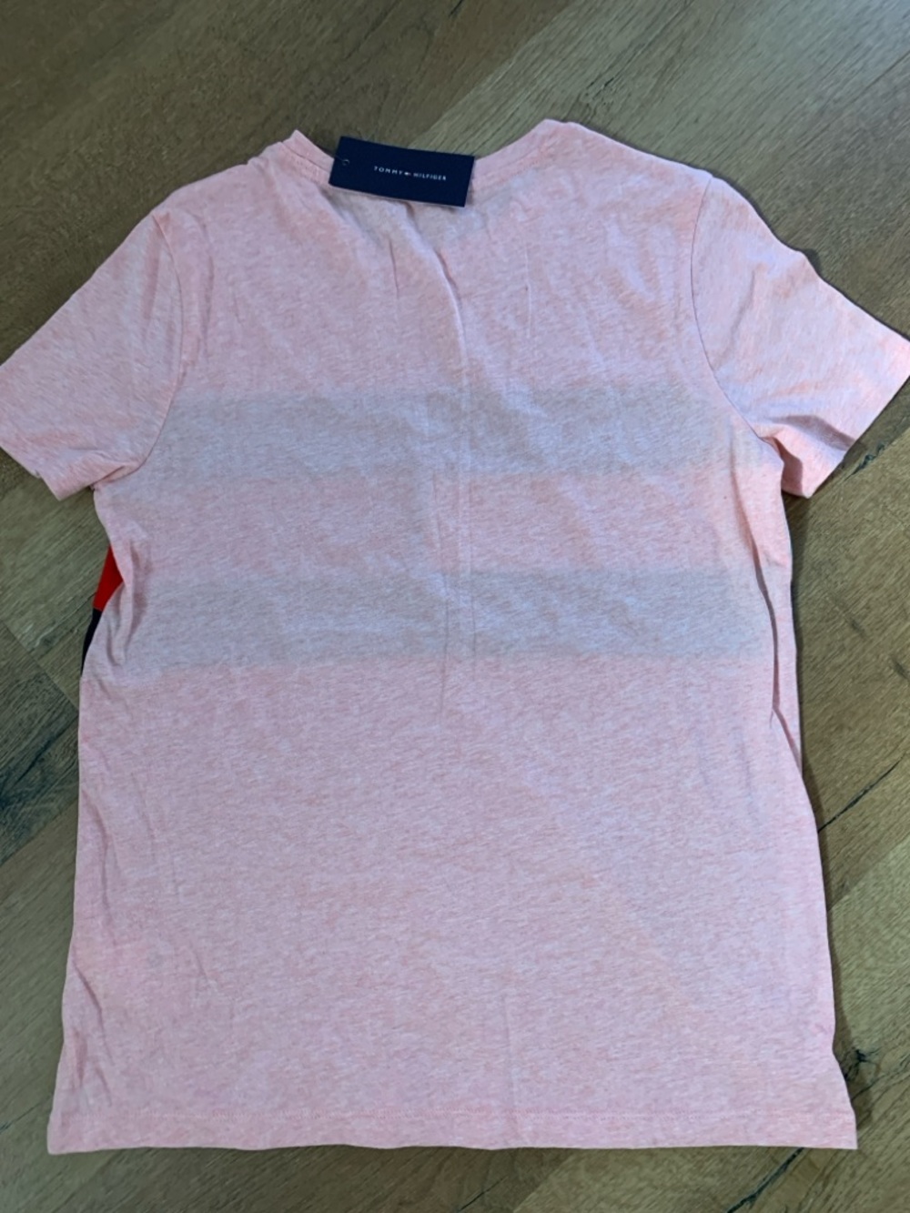 Women’s Tommy Hilfiger Pink Colorblock T-Shirt, size S - Picture 4 of 5